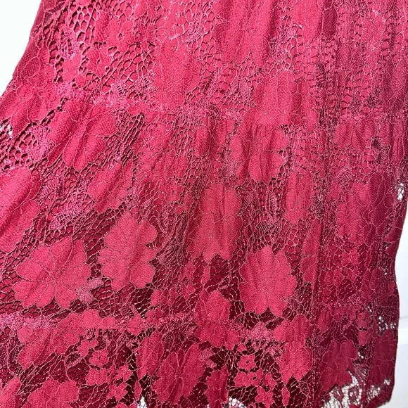 Monteau Red Sleeveless Spaghetti Strap Midi Dress - Picture 6 of 9